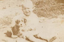 Earl Crumpton with puppy.