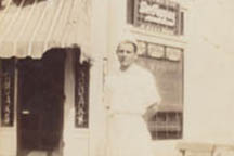 Elmer working at Stevens Drug Store in Ogden, KS.