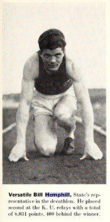 K-State athlete, Bill Hemphill (1936 K-State Royal Purple).