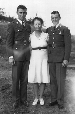 Roland and Walter with their mother Marie.